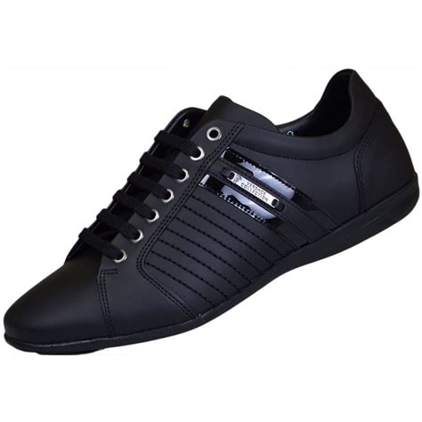 versace collection logo tab trainers